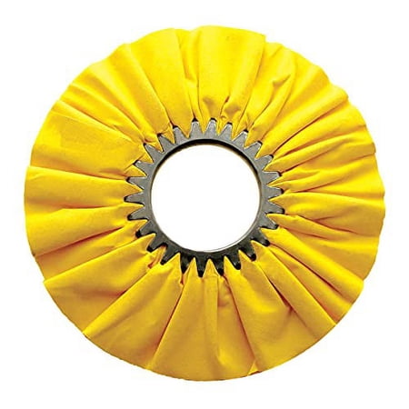 United Pacific 10" Yellow Treated Airway Buff - 3" Arbor