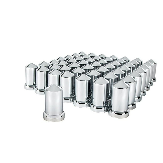 United Pacific 10117CB Wheel Lug Nut Cover Set 33mm X 3 3/16", Chrome,