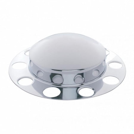 United Pacific 10132 Axle Hub Cover Front, Chrome, Dome, With 1