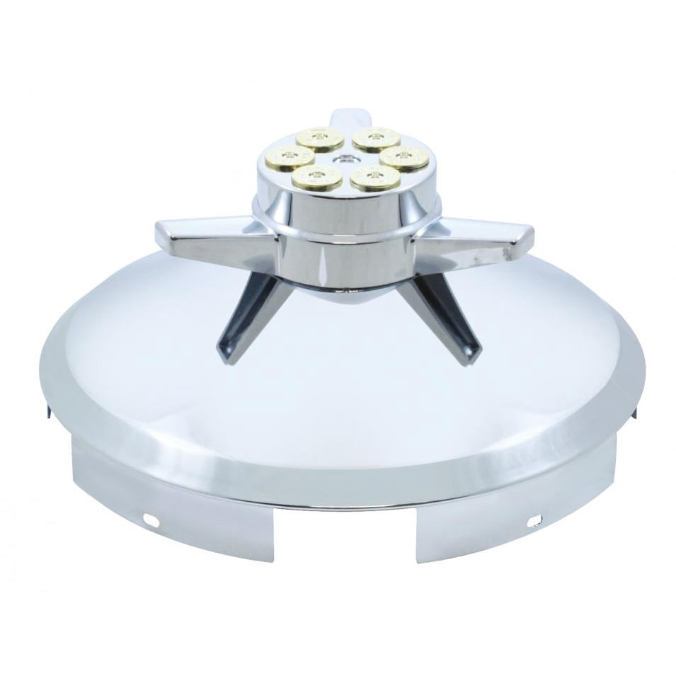 United Pacific 10202 Rear Axle Hub Cap - 8 Inch Chrome Dome