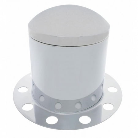 United Pacific 10221 Axle Hub Cover Rear, Chrome, Dome, With 33mm Nut
