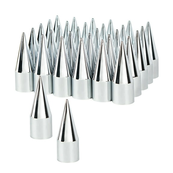 United Pacific 10351CB Chrome Spike Hubcap Nut Cover For 1999-2018 Chevy & GMC 2500 & 3500 - Push-on (Color Box of 32)