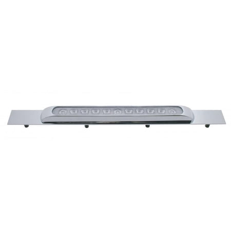 United Pacific 10397 Mud Flap Hanger Mud Flap Plate, Top, Chrome, With 11