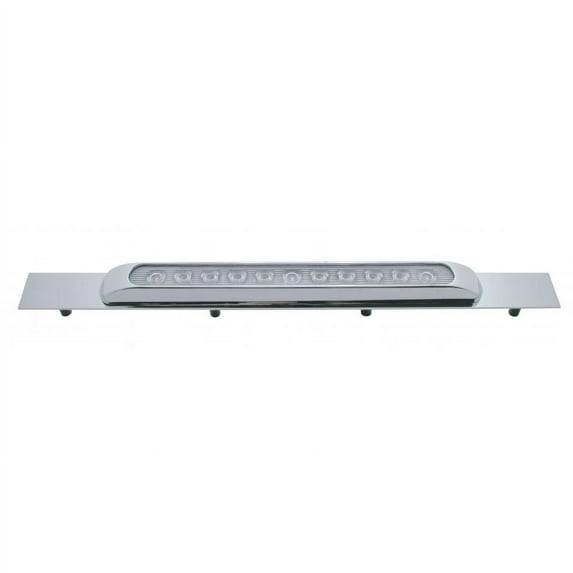 United Pacific 10398 Mud Flap Hanger Mud Flap Plate, Top, Chrome, With 11