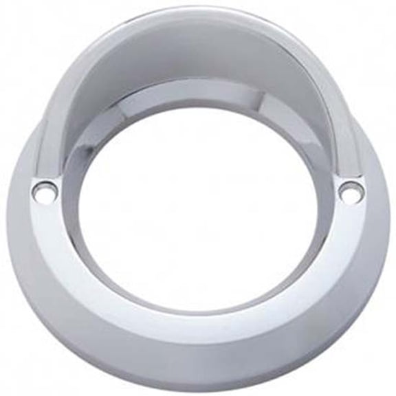 United Pacific 10481 - Chrome 2 Inch Round Light Bezel W/ Visor