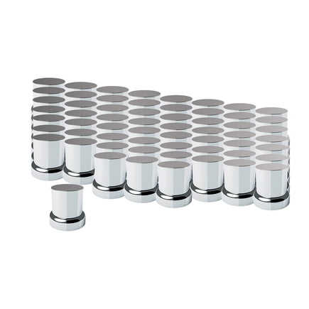 United Pacific 10772CB Wheel Lug Nut Cover 33mm X 2", Chrome, Plastic,