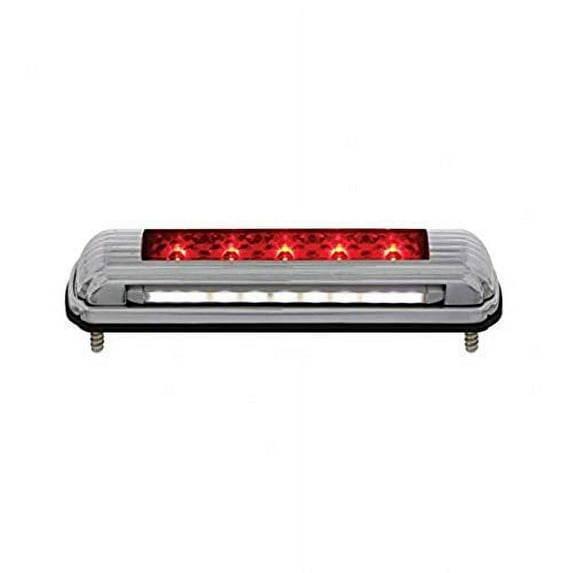 United Pacific 110203 Chrome Flush Mount 5 Red LED License Plate Light - 3rd Brake Light