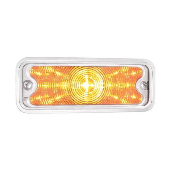 United Pacific 110965 Parking Light 17 Amber Led, Front, Clear Lens,