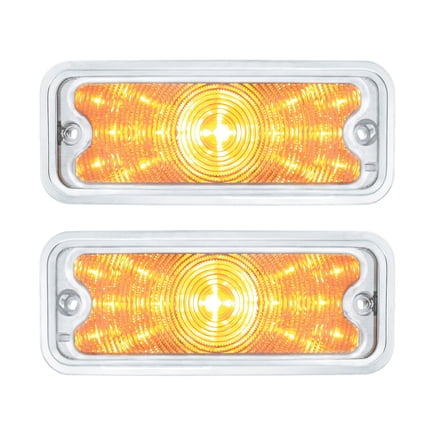 United Pacific 111109 Parking Light Front, Amber Led/Clear Lens, 17 Le Ds,