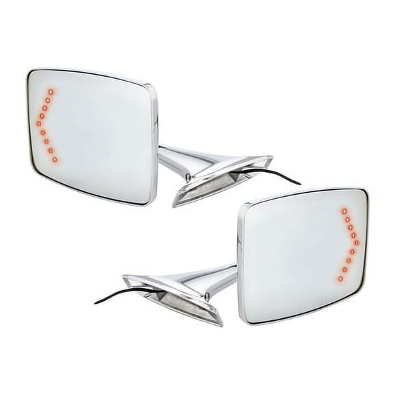 United Pacific 111111 Door Mirror Rh And Lh, With Led Turn Signal, For