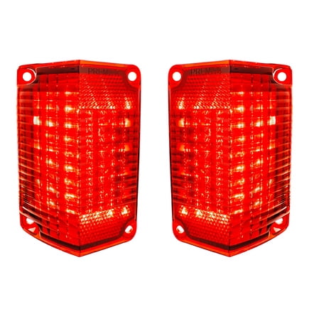 United Pacific 111117 Tail Light Rh And Lh, Red Lens, 30 Le Ds, For 1968
