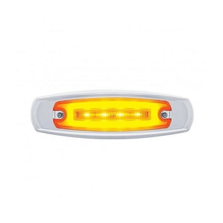 United Pacific 16 Amber LED Rectangular Clearance / Marker Light - Glo Light - Amber Lens 36980