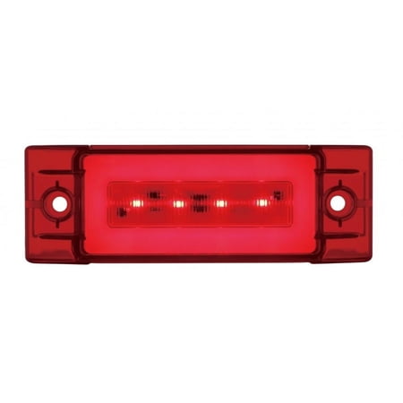 United Pacific 16 Red LED Rectangular Clearance/ Marker Light - Glo Light - Red Lens 36977
