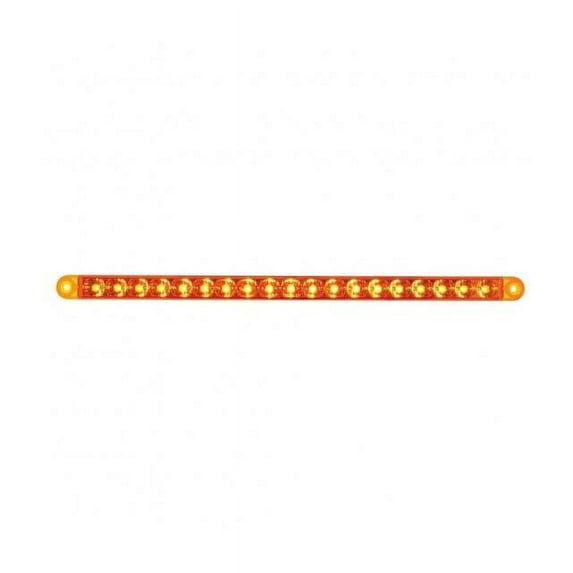 United Pacific 19 Amber LED 12 in P/T/C Reflector Light Bar - Amber Lens 39773B