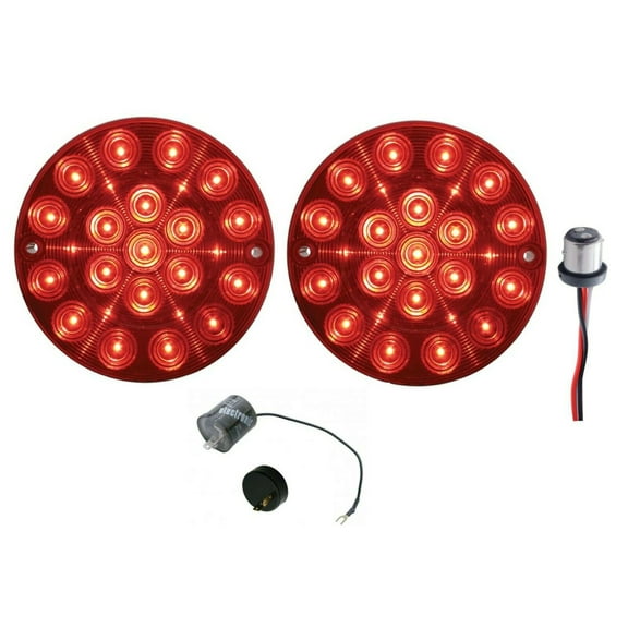 United Pacific 19-LED Tail Light Set 1980-1982 Chevy Corvette With LED Flasher