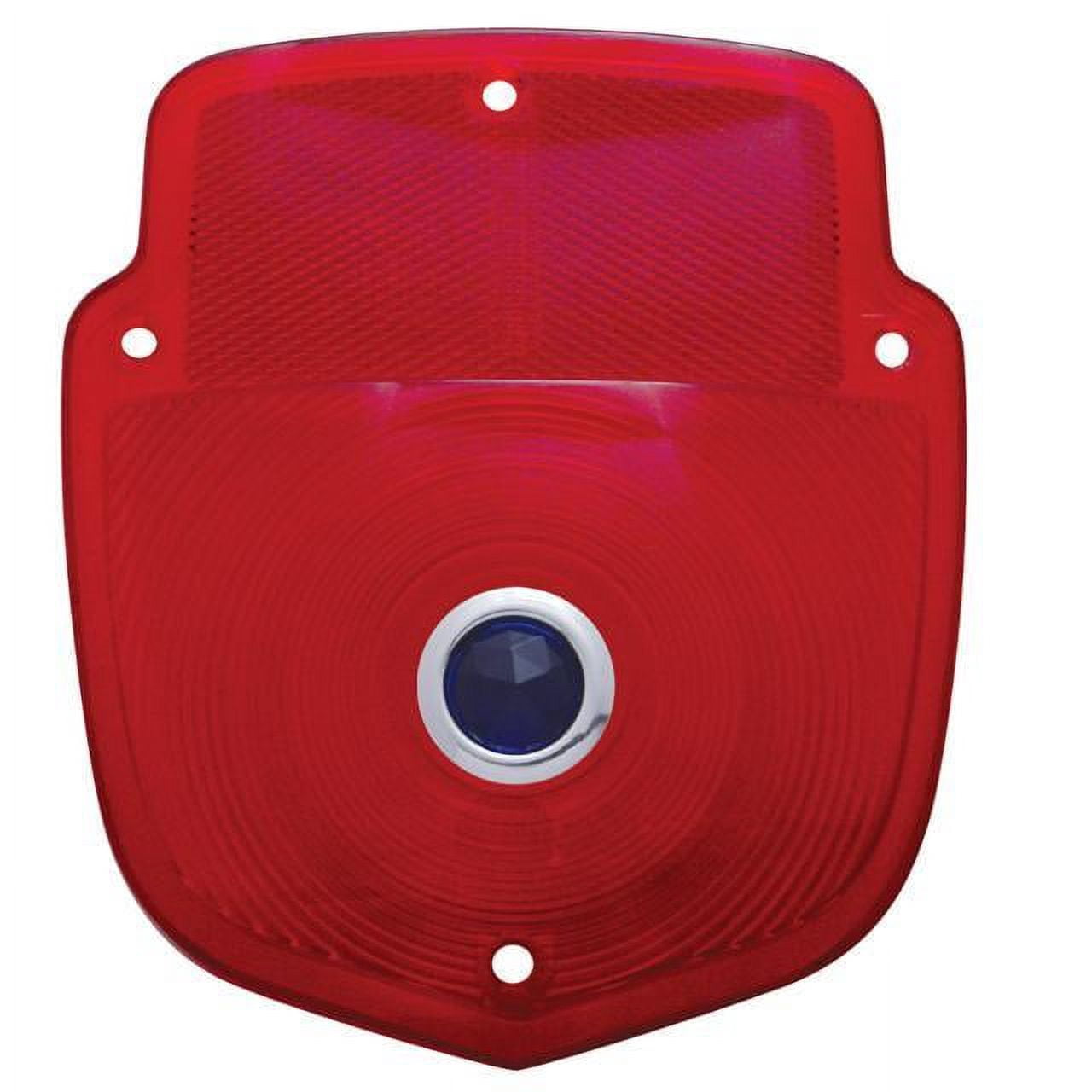 United Pacific 1953-56 Tail Light Lens - Red Plastic w/ Blue Dot Tail ...