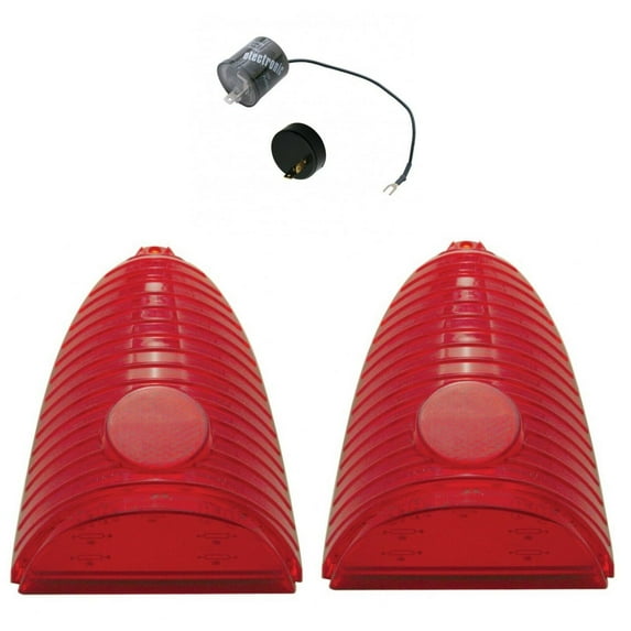 United Pacific 1955 Chevy 150 210 Bel Air LED Tail Light Set with LED Flasher