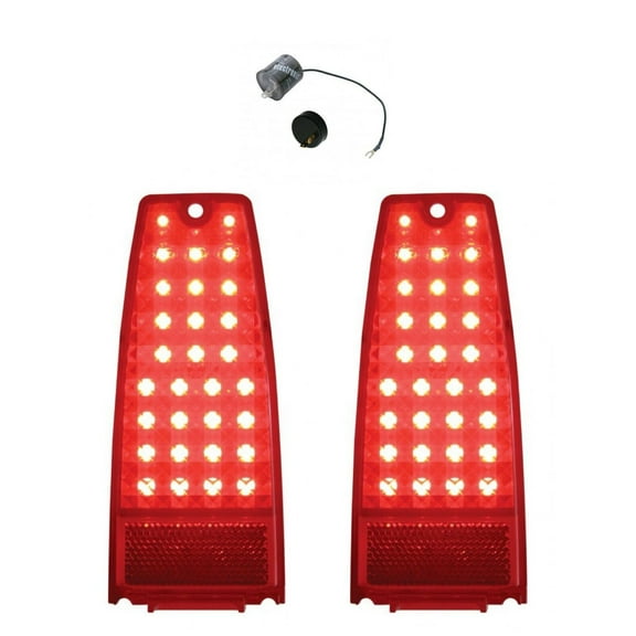 United Pacific 1966-1967 Chevy II Nova LED Tail Light Lamp Set with LED Flasher