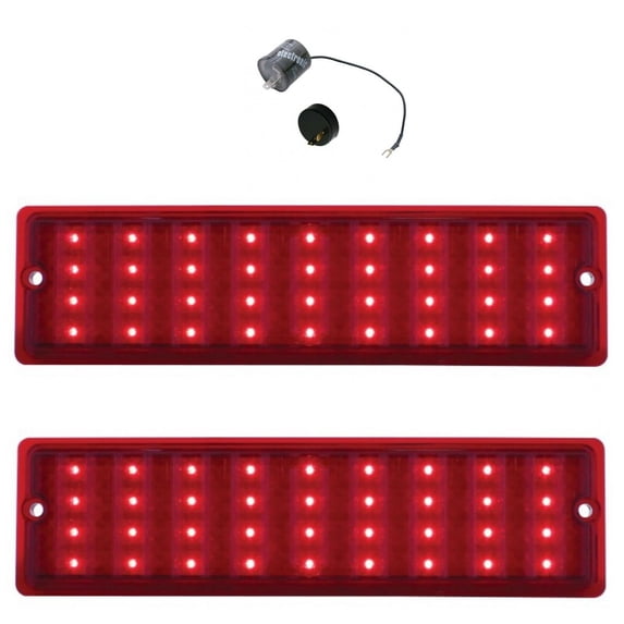 United Pacific 1968-1969 Chevy Chevy II Nova LED Tail Light Set w/ LED Flasher