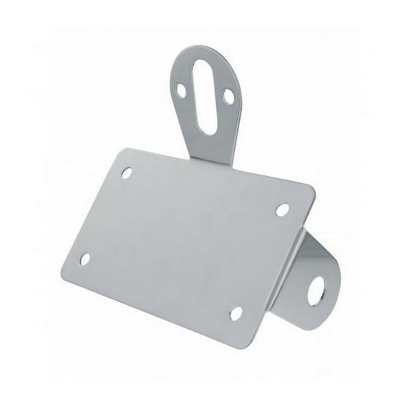 United Pacific 20648 Chrome "Bobber" Style Side Mount Fender Light Bracket - Horizontal