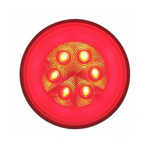 United Pacific 21 LED 4 in Stop, Turn & Tail in GLO in Light - Red LED/Clear Lens Led 37134