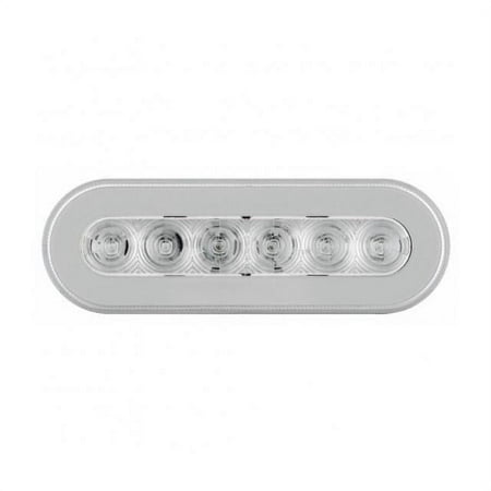 United Pacific 22 LED 6 in Oval Turn Signal in GLO in Light - Amber LED/Clear Lens Led 37131