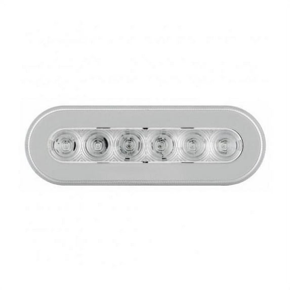 United Pacific 22 LED 6 in Oval Turn Signal in GLO in Light - Amber LED/Clear Lens Led 37131