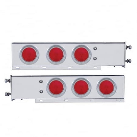 United Pacific 22350 Light Bar Rear, Stainless Steel, Spring Loaded, 3 3/4"