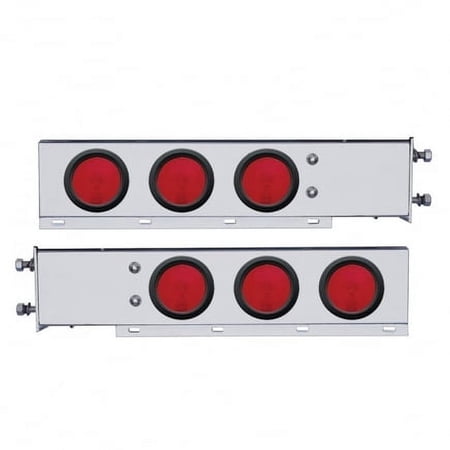 United Pacific 22356 Light Bar Rear, Stainless Steel, Spring Loaded, 3 3/4"