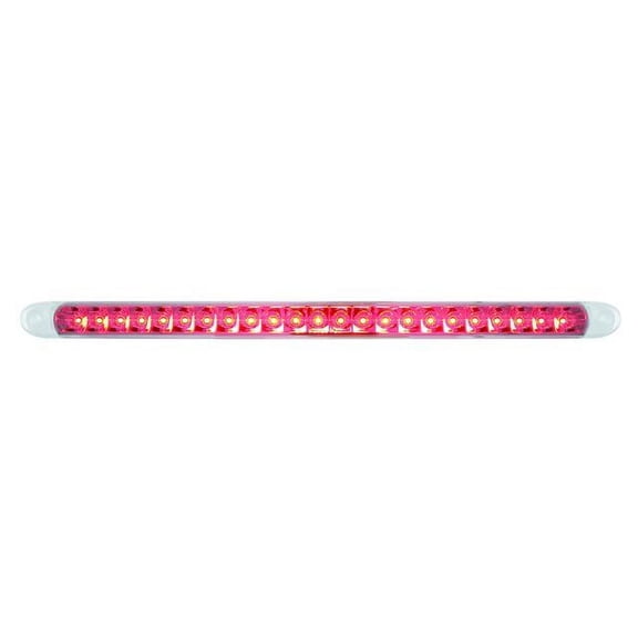 United Pacific 23 Red SMD LED 17 1/4 in S/T/T & P/T/C Light Bar With Reflector - Clear Lens 37092B