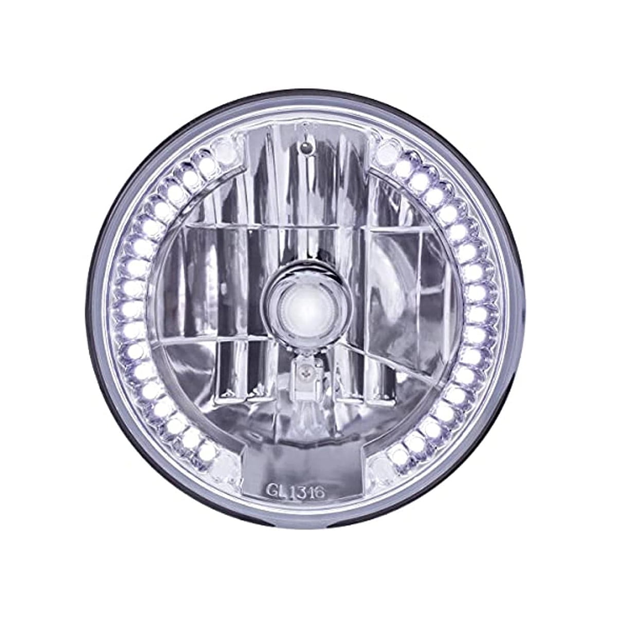 United Pacific 31379 7” Round Crystal Headlight w/34 White