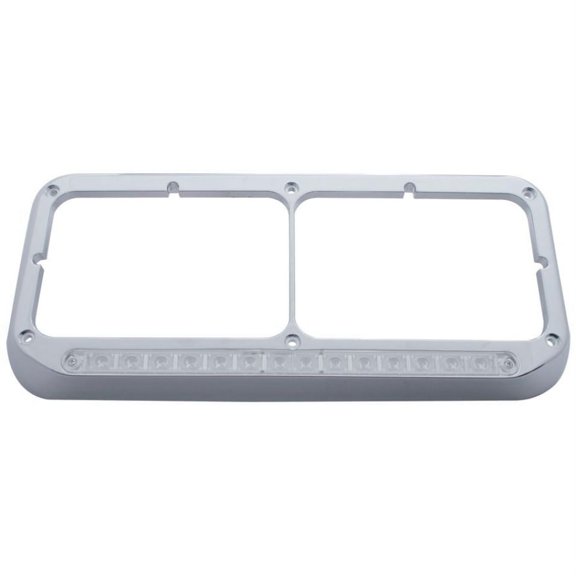 United Pacific 32382 Headlight Bezel   14 Led, Rectangular, Dual, Amber