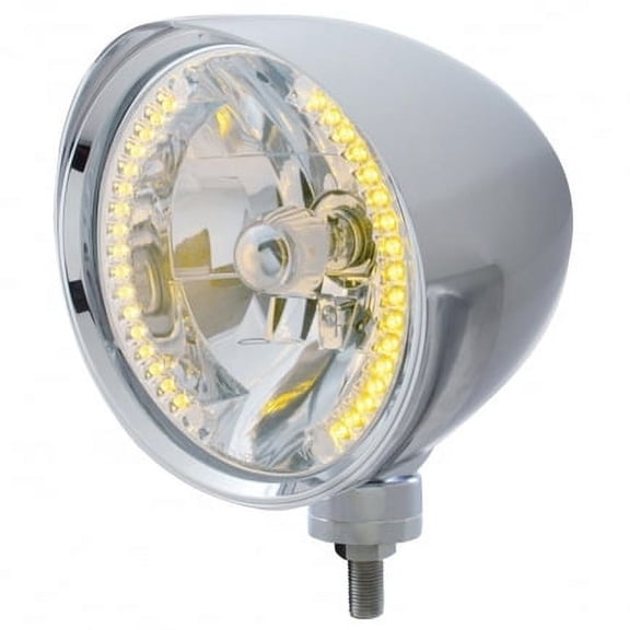 United Pacific 32511 Chopper Headlight Rh/Lh, 7", Round, Chrome Housing,