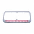 thumbnail image 1 of United Pacific 32579 Headlight Bezel   14 Led Rectangular Dual, Red, 1 of 2