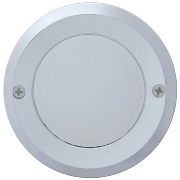 United Pacific 34070 - Chrome Plastic Mirror Light Bezel Without Visor For 2 Inch Light Grommet