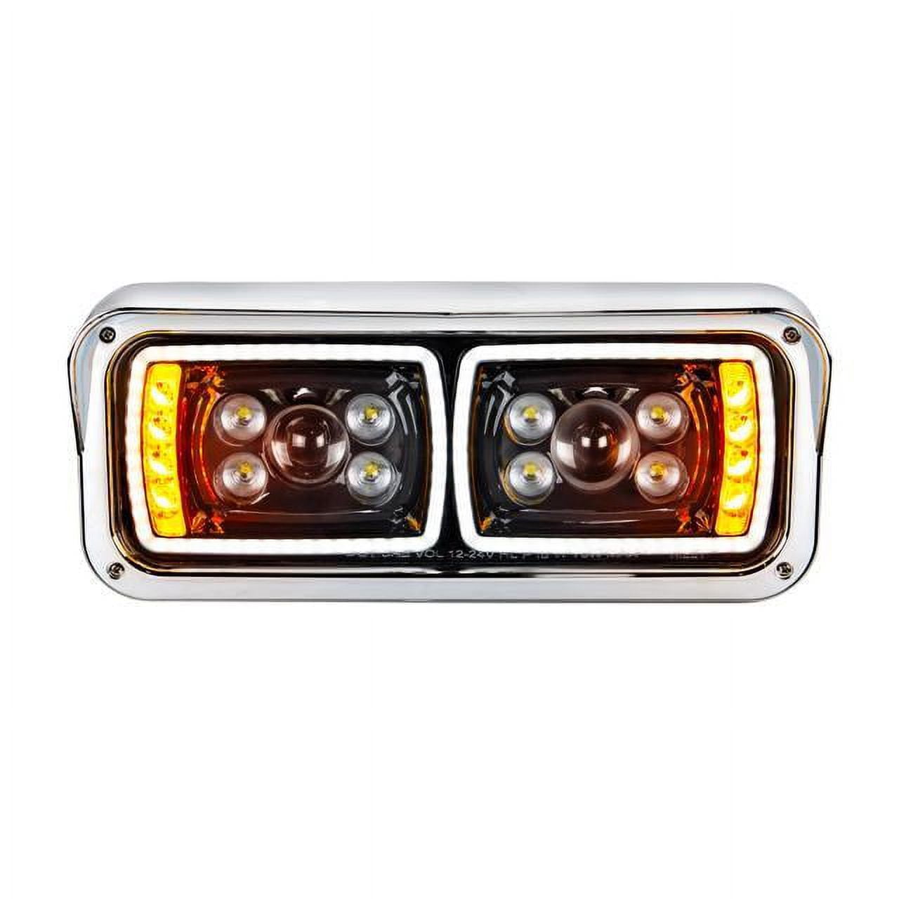 4x DRL white / orange + LED halogen headlights 12/24V grill / roll bar truck