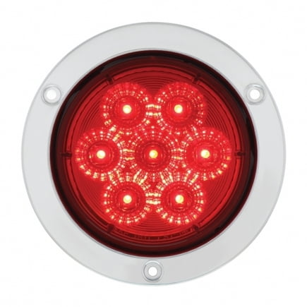 United Pacific 36913 Brake/Tail/Turn Signal Light 7 Led 4" Deep Dish, Red