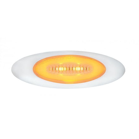 United Pacific 6 LED M5 Millennium Marker Light - Glo Light- Amber LED/Clear Lens 36986