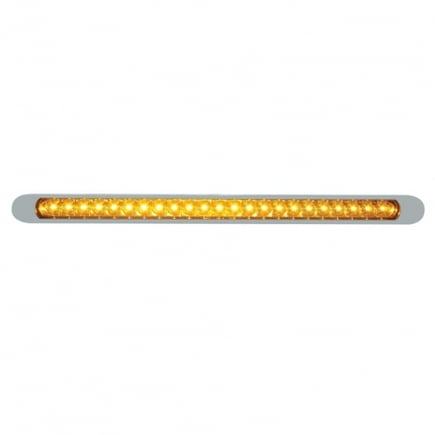 United Pacific 23 Amber Smd LED 17 1/4 in Reflector Light Bar With Chrome Bezel - Amber Lens 37510
