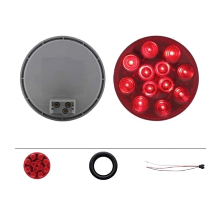 United Pacific 38112BRK Brake/Tail/Turn Signal Light 12 Led 4", Kit, Red
