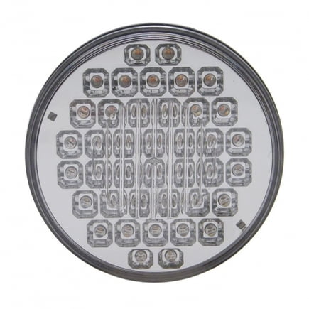 United Pacific 38782 - Brake/Tail/Turn Signal Light - 40 Led 4", Red Led/Clear Lens