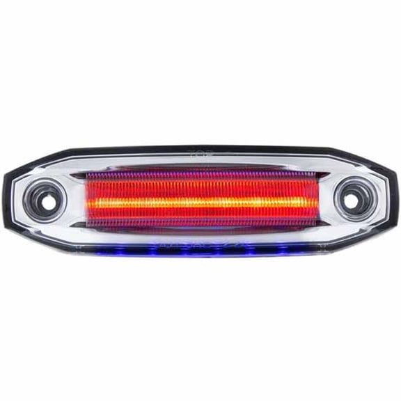 United Pacific 39304 Surface Mount Oval Clearance Marker Light W/ Front Facing Red LEDs & Side Facing Blue LEDs