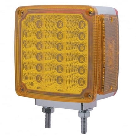 United Pacific 39377 - Double Face Turn Signal Light - 39 Led Reflector (Driver) - Amber & Red Led/Lens, 2-Stud Mount