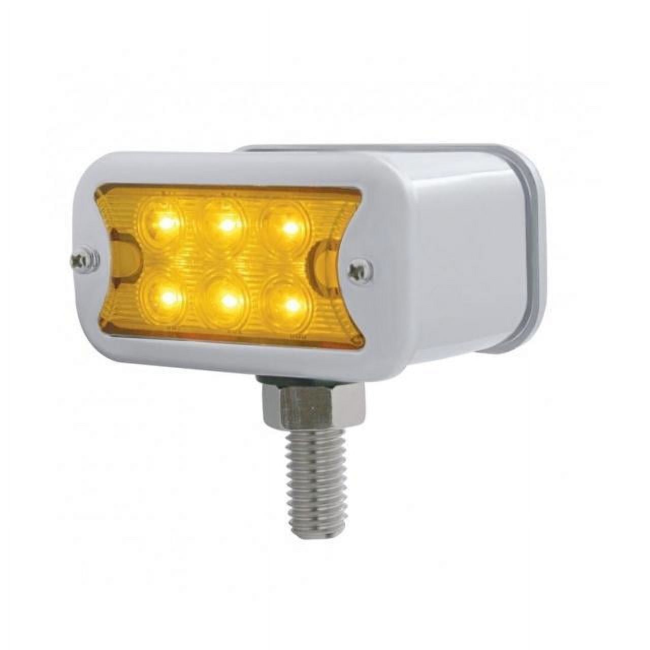 United Pacific 39562 Dual Function Auxiliary Light – 3" 15 LED Amber/Red Reflector For Trucks, Trailers 2 thumbnail image