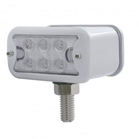United Pacific 39417 6 LED Dual Function Double Face Light with Bezel (Amber & Red LED/Clear Lens)