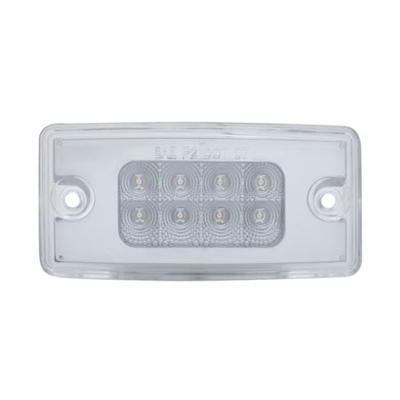 United Pacific 39487 Truck Cab Light 8 Led Reflector, Amber Led/Clear Lens,