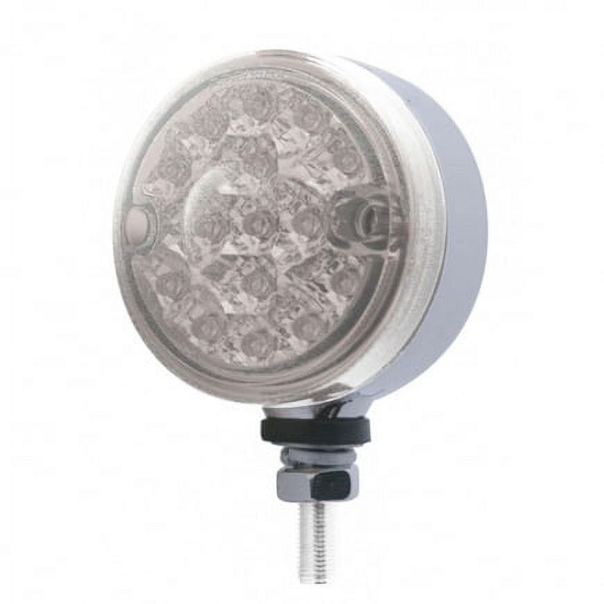 United Pacific 39562 Dual Function Auxiliary Light – 3" 15 LED Amber/Red Reflector For Trucks, Trailers 3 thumbnail image