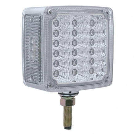 United Pacific 39683 - Double Face Turn Signal Light - 39 Led Reflector (Passenger) - Amber & Red Led/Clear Lens, 1-Stud