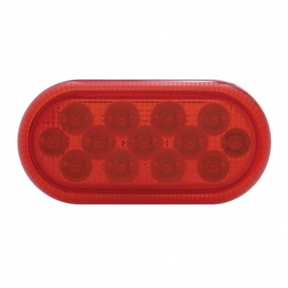 United Pacific 39726B 13 LED Dual Function Reflector Light - Red LED/Red Lens