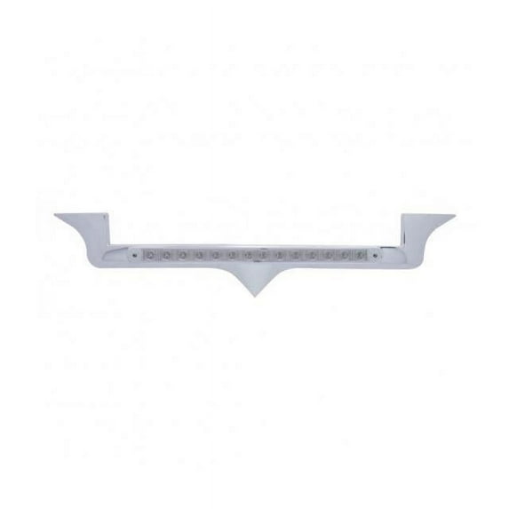 United Pacific 39879 Hood Emblem Chrome, With 14 Led Light Bar, Amber